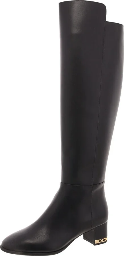 June Womens Zip Up Slip On Knee-High Boots