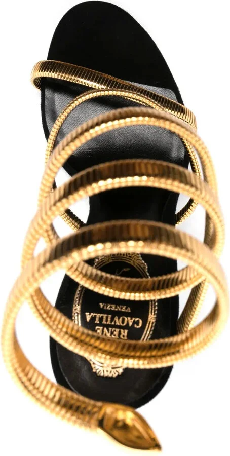 Juniper 110mm coiled-strap suede sandals - Image 4