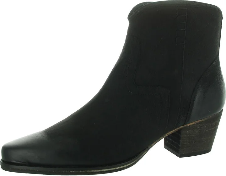 Juniper Womens Zipper Leather Ankle Boots