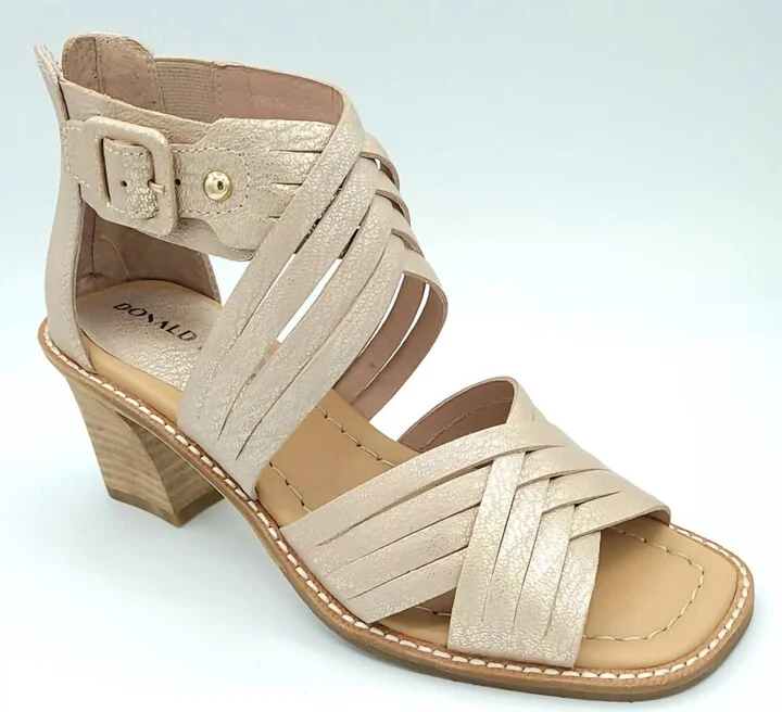 Junnah Heel In Pale Gold