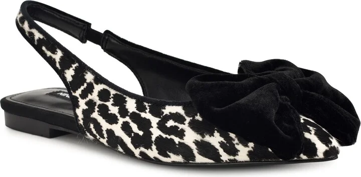 Junnie Genuine Calf Hair Pointed Toe Flat