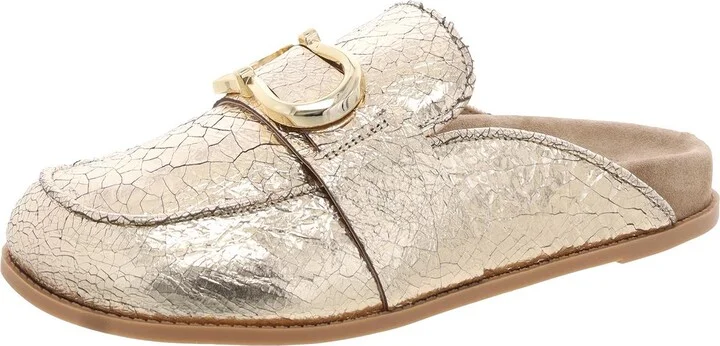 JUNNIE Womens Leather Slip On Mules