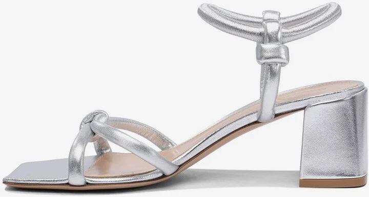 Juno 55 Metallic Nappa Leather Sandals - Image 2