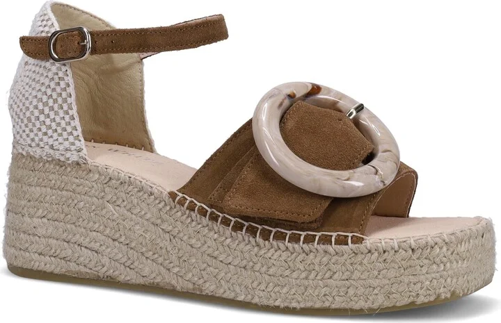 Juno Espadrille Ankle Strap Platform Wedge Sandal
