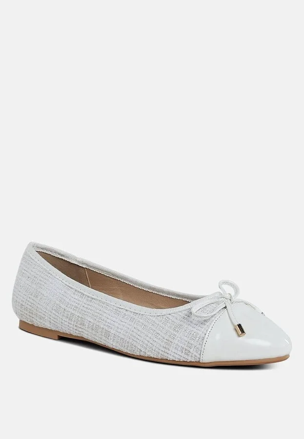 Junpey Plaid Tweed Ballet Flats - Image 2
