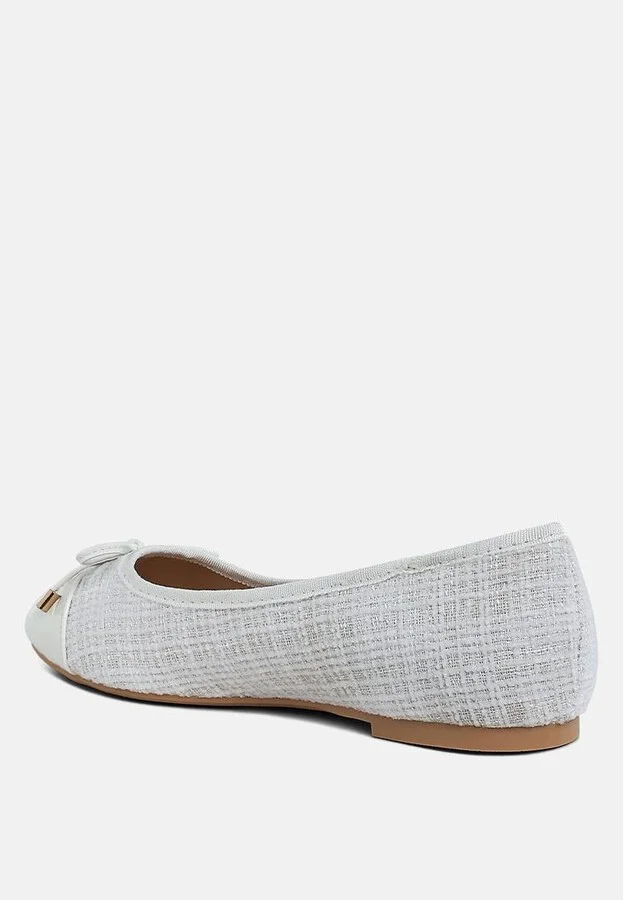 Junpey Plaid Tweed Ballet Flats - Image 3