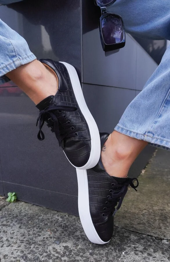 Just A Dream Croc Leather Sneaker - Image 8