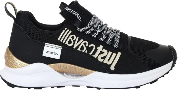 Just Cavalli Black Low Top Sneakers
