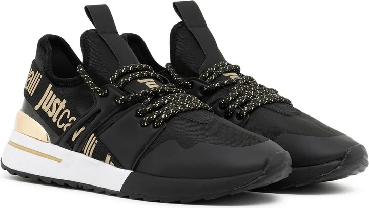 Just Cavalli Black Low Top Sneakers