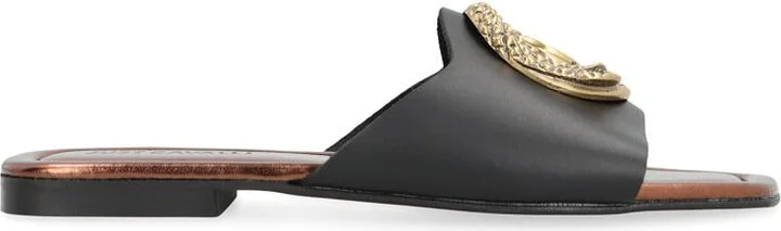 Just Cavalli Elisie Leather Slides