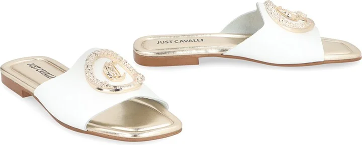 Just Cavalli Leather Slides - Image 3