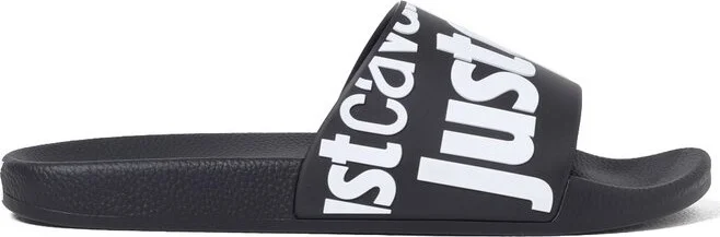 Just Cavalli Logo-Printed Open-Toe Slides