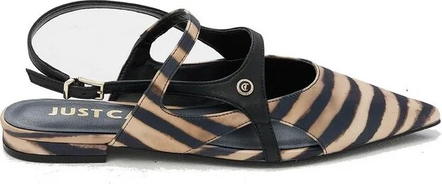 Just Cavalli Zebra Printed Ballerinas