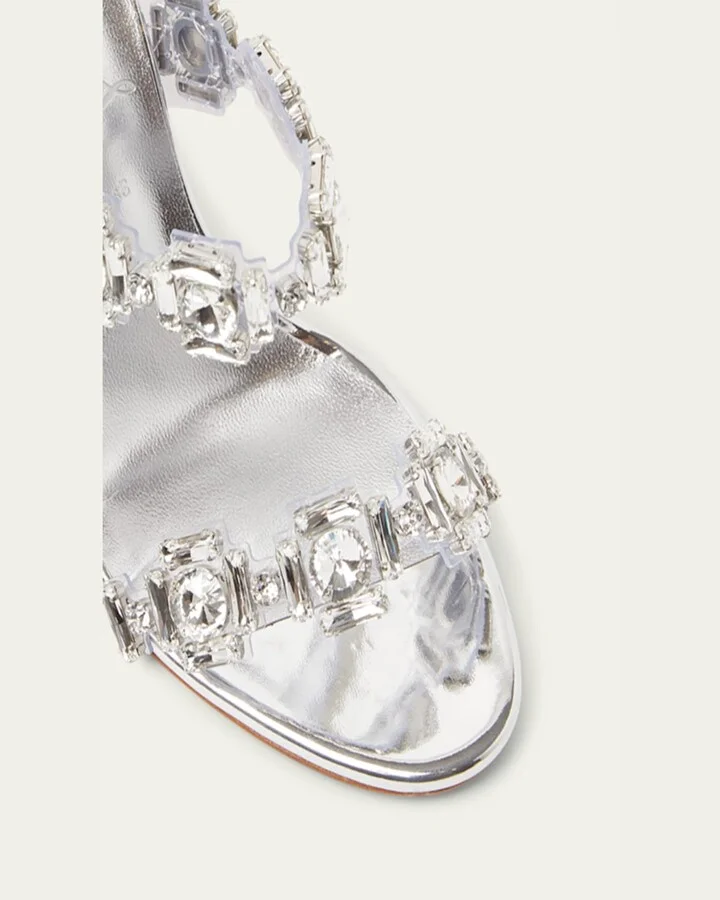 Just Jewel Clear Red Sole Slide Sandals - Image 4