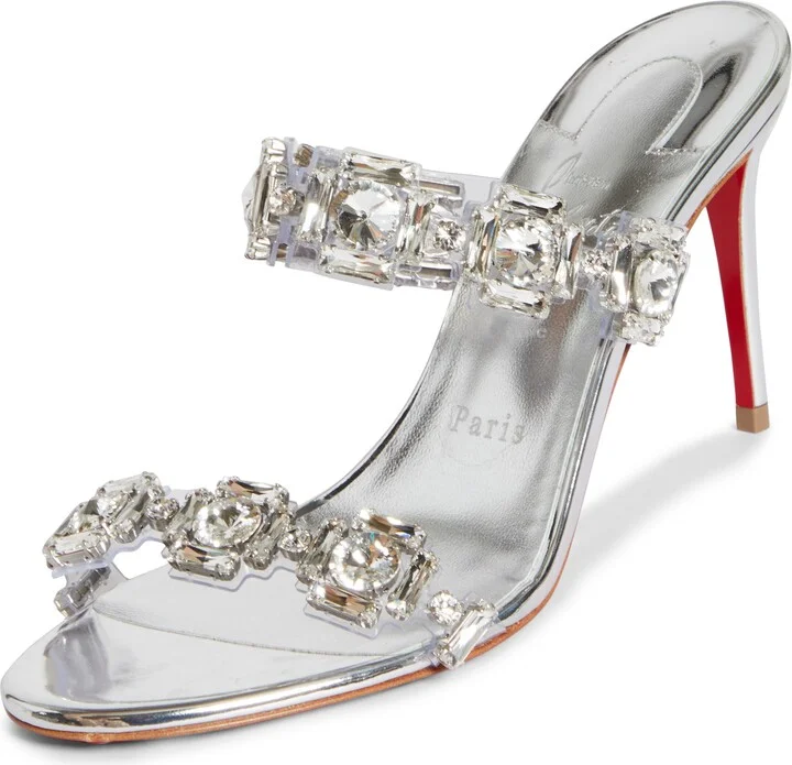 Just Jewel Crystal Embellished Stiletto Sandal