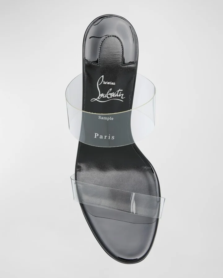 Just Nothing Clear Red Sole Slide Sandals - Image 6