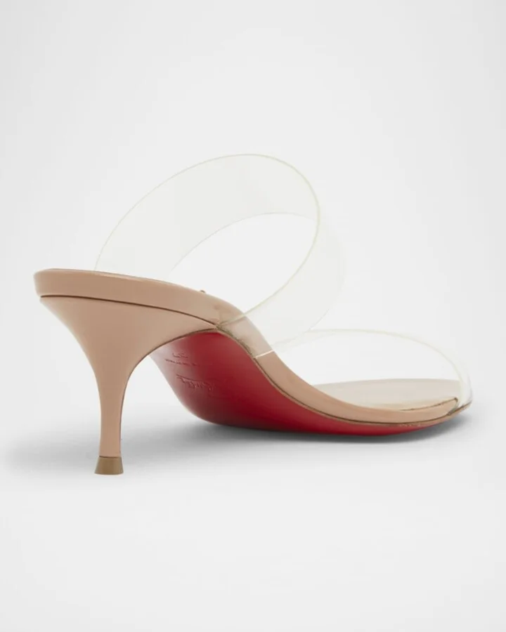 Just Nothing Clear Red Sole Slide Sandals - Image 5
