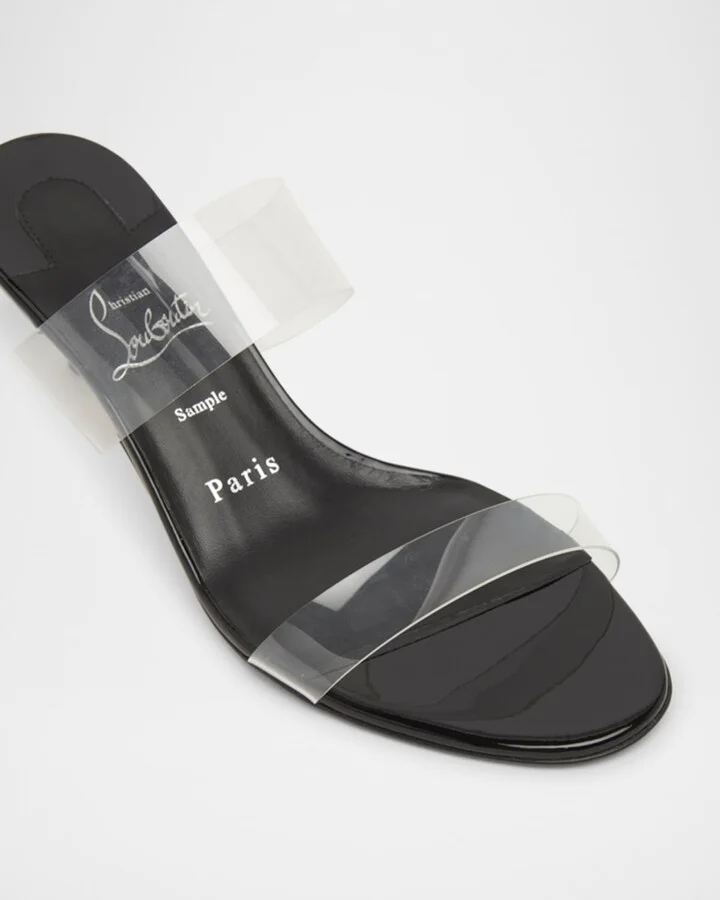 Just Nothing Clear Red Sole Slide Sandals - Image 6