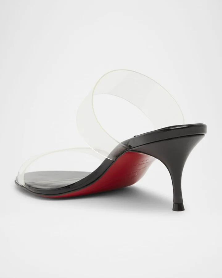 Just Nothing Clear Red Sole Slide Sandals - Image 7