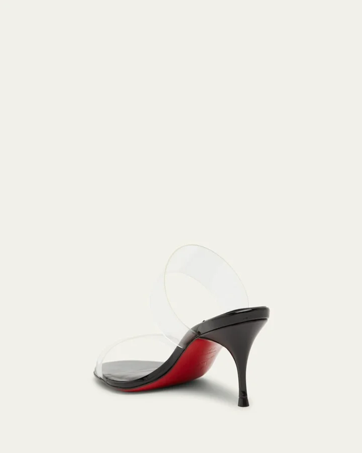 Just Nothing Clear Red Sole Slide Sandals - Image 2
