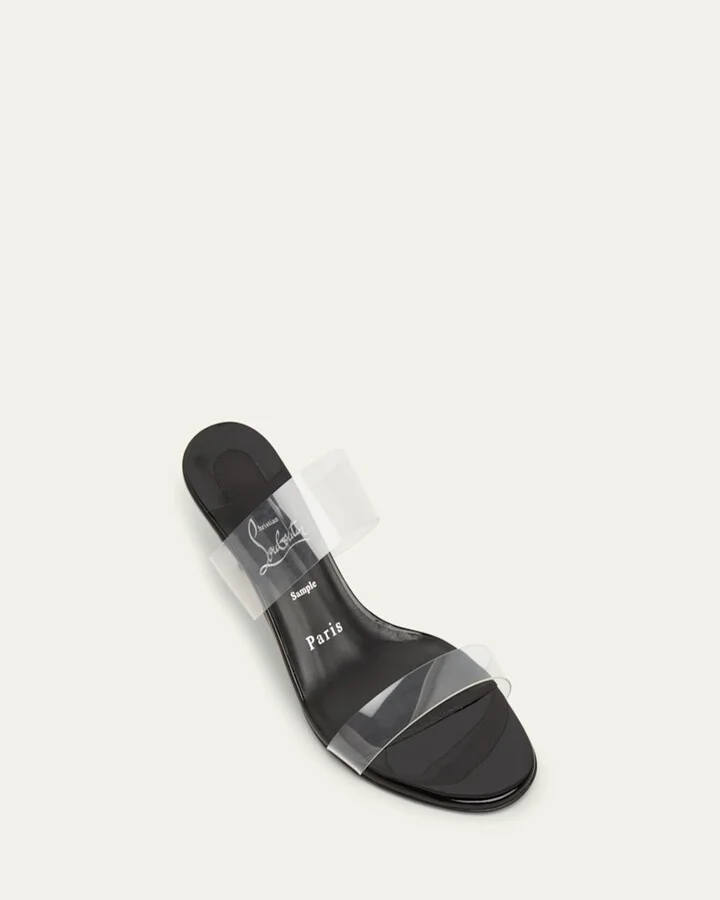 Just Nothing Clear Red Sole Slide Sandals - Image 3