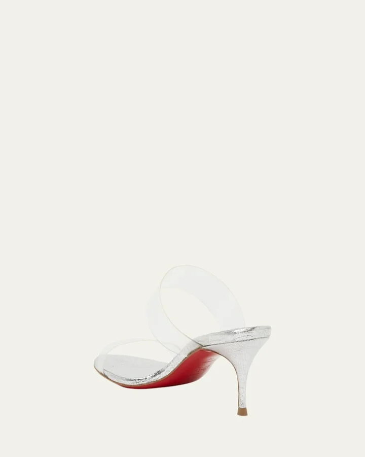 Just Nothing Clear Red Sole Slide Sandals - Image 2