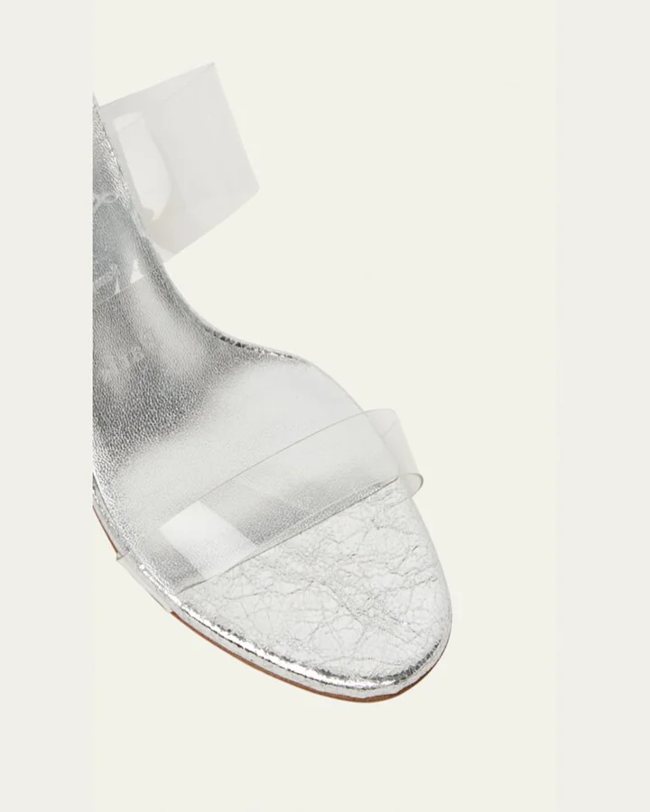Just Nothing Clear Red Sole Slide Sandals - Image 4