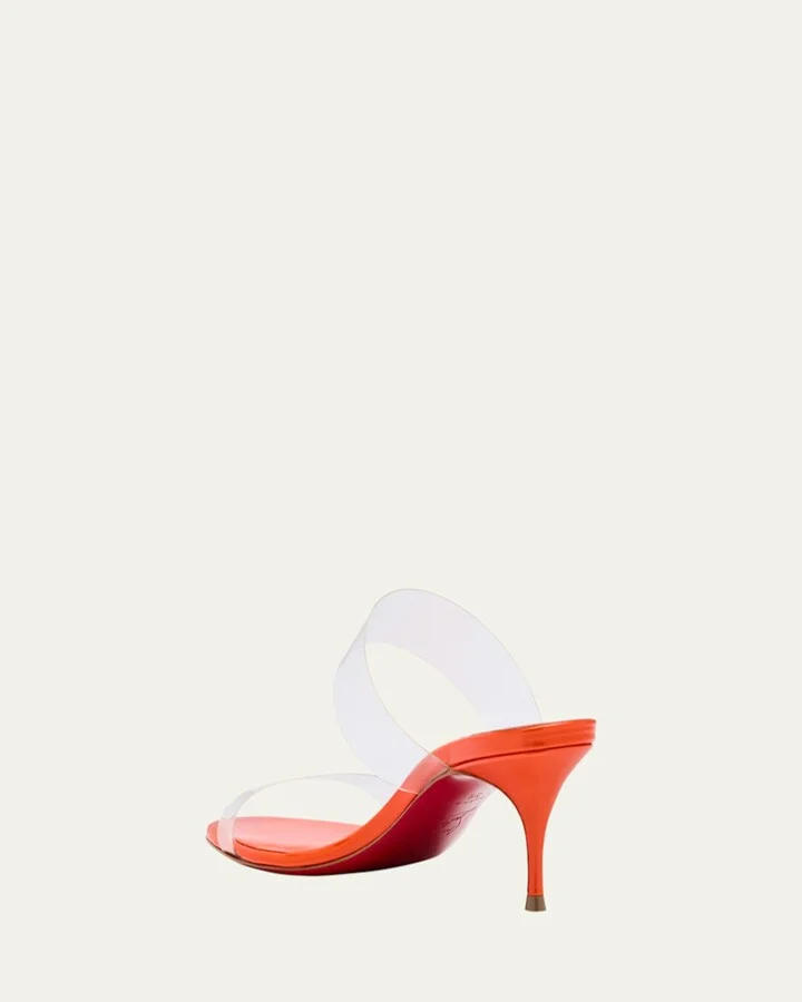 Just Nothing Clear Red Sole Slide Sandals - Image 2