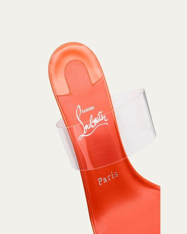 Just Nothing Clear Red Sole Slide Sandals - Image 5