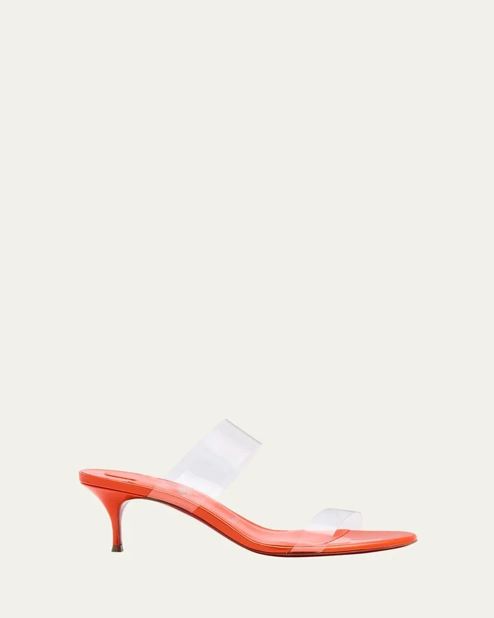 Just Nothing Clear Red Sole Slide Sandals