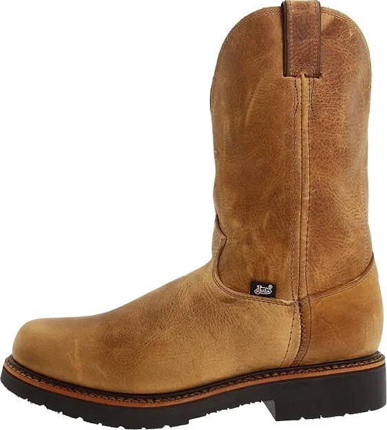 Justin Blueprint 11 Pullon Work Boot Men's Work Boots Rugged Tan Gaucho : 9.5 D - Medium, Leather - Image 7