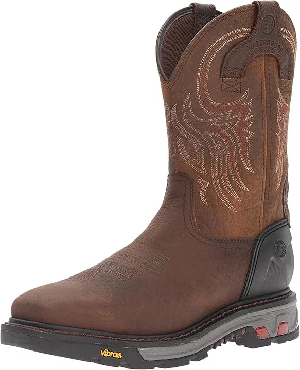 Justin Driscoll Steel Toe Cowboy Boots Brown : 7.5 D - Medium, Leather - Image 2