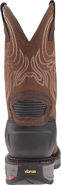 Justin Driscoll Steel Toe Cowboy Boots Brown : 7.5 D - Medium, Leather - Image 5
