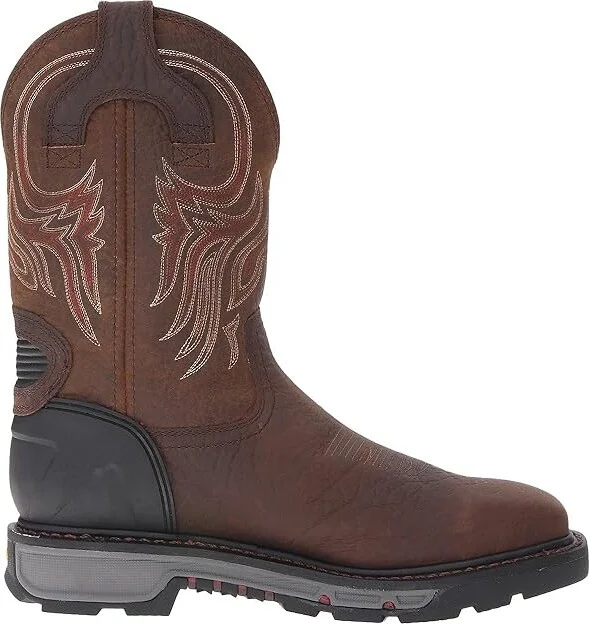 Justin Driscoll Steel Toe Cowboy Boots Brown : 7.5 D - Medium, Leather - Image 8