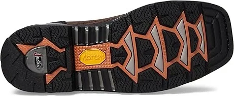Justin Frontline HiViz Nano Comp Men's Shoes Toasted Brown : 9.5 D - Medium, Leather - Image 3
