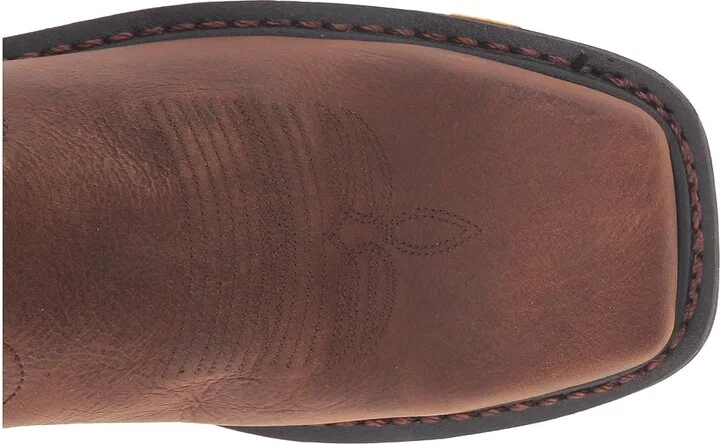 Justin Tanker Steel Toe Cowboy Boots Reddish Tan Waxy Milled Buffalo/Black Onyx : 15 D - Medium, Leather - Image 3