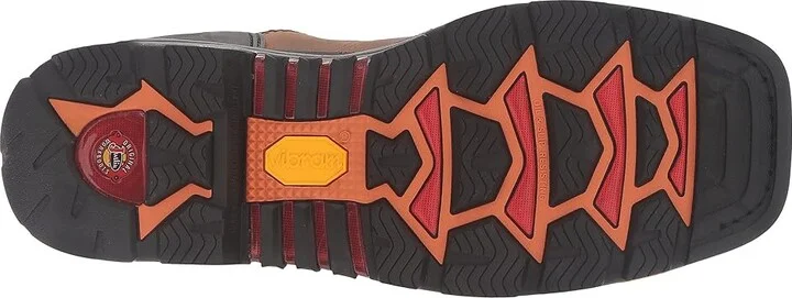 Justin Tanker Steel Toe Cowboy Boots Reddish Tan Waxy Milled Buffalo/Black Onyx : 15 D - Medium, Leather - Image 4