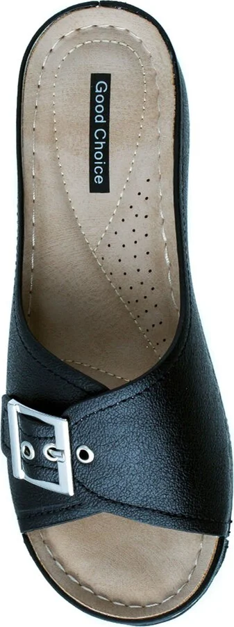 Justina Buckle Wedge Sandal - Image 4