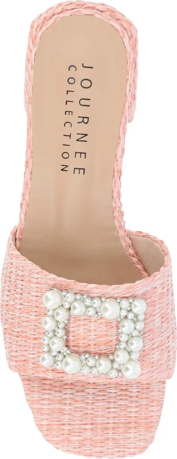 Justina Embellished Raffia Slide Sandal - Image 5