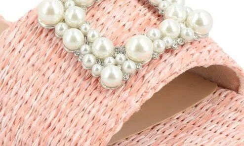 Justina Embellished Raffia Slide Sandal - Image 7