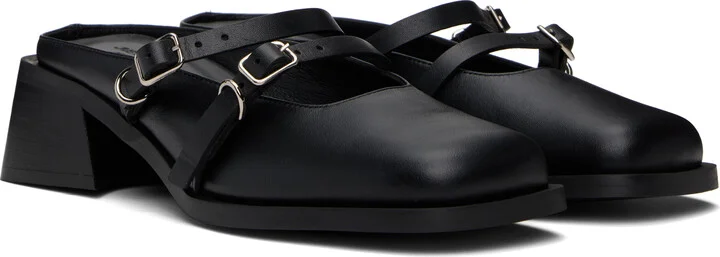 Justine Clenquet Black Andie Mules - Image 4