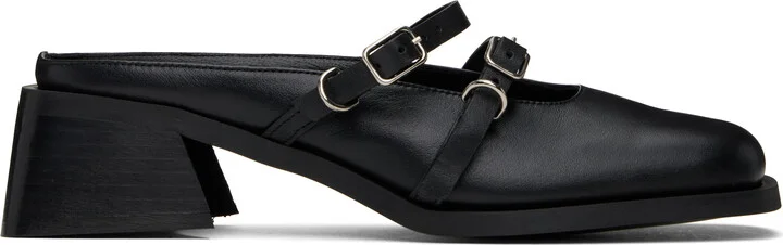 Justine Clenquet Black Andie Mules