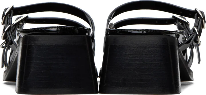 Justine Clenquet Black Andie Patent Mules - Image 2