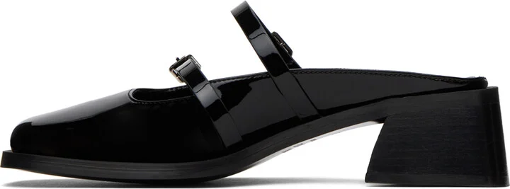 Justine Clenquet Black Andie Patent Mules - Image 3