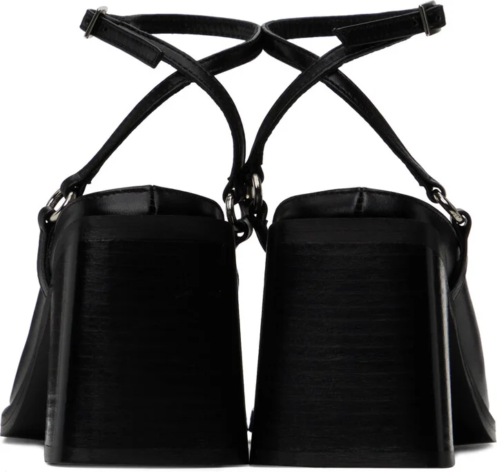 Justine Clenquet Black Courtney Heels - Image 2