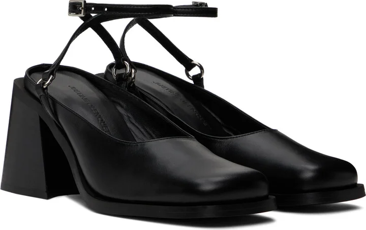 Justine Clenquet Black Courtney Heels - Image 4