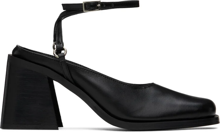 Justine Clenquet Black Courtney Heels