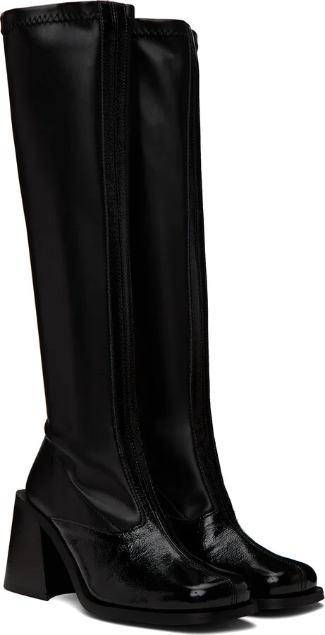 Justine Clenquet Black Eddie Tall Boots - Image 4