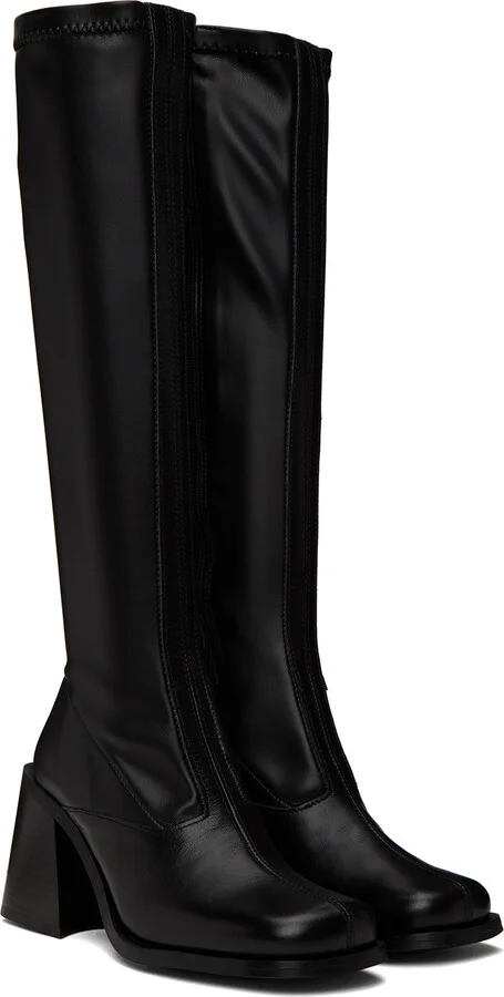 Justine Clenquet Black Eddie Tall Boots - Image 4