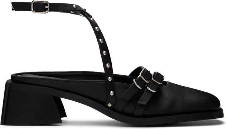 Justine Clenquet Black Eli Heels